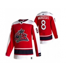 Columbus Blue Jackets #8 Zach Werenski Red 2020-21 Reverse Retro Alternate Hockey Jersey