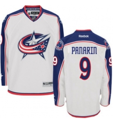 Columbus Blue Jackets #9 Artemi Panarin Authentic White Away NHL Jersey