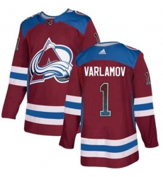 Colorado Avalanche #1 Semyon Varlamov Authentic Burgundy Drift Fashion NHL Jersey