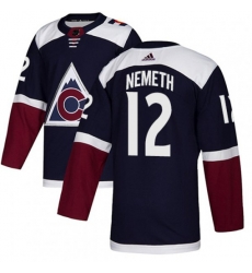 Colorado Avalanche #12 Patrik Nemeth Authentic Navy Blue Alternate NHL Jersey
