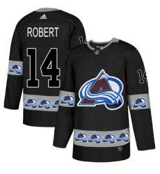 Colorado Avalanche #14 Rene Robert Authentic Black Team Logo Fashion NHL Jersey