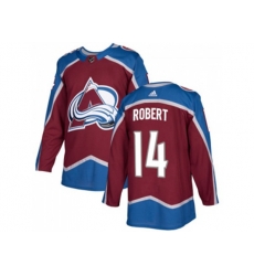 Colorado Avalanche #14 Rene Robert Burgundy Home Authentic Stitched NHL Jersey