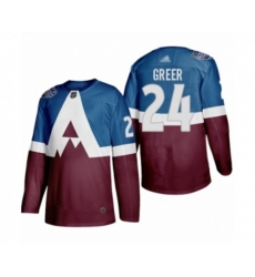 Colorado Avalanche #24 A.J. Greer Authentic Burgundy Blue 2020 Stadium Series Hockey Jersey