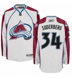 Colorado Avalanche #34 Carl Soderberg Authentic White Away NHL Jersey
