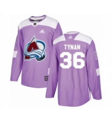Colorado Avalanche #36 T.J. Tynan Authentic Purple Fights Cancer Practice Hockey Jersey