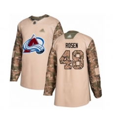 Colorado Avalanche #48 Calle Rosen Authentic Camo Veterans Day Practice Hockey Jersey