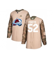 Colorado Avalanche #52 Adam Foote Camo Authentic 2017 Veterans Day Stitched NHL Jersey