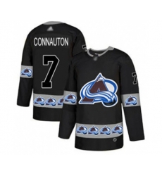Colorado Avalanche #7 Kevin Connauton Black Authentic Team Logo Fashion Stitched Hockey Jersey