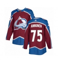 Colorado Avalanche #75 Justus Annunen Premier Burgundy Red Home NHL Jersey