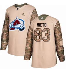Colorado Avalanche #83 Matt Nieto Authentic Camo Veterans Day Practice NHL Jersey