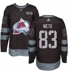 Colorado Avalanche #83 Matt Nieto Premier Black 1917-2017 100th Anniversary NHL Jersey