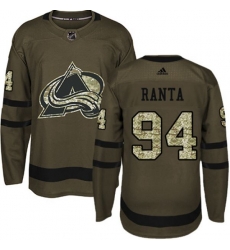 Colorado Avalanche #94 Sampo Ranta Authentic Green Salute to Service NHL Jersey