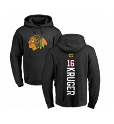 Chicago Blackhawks #16 Marcus Kruger Black Backer Pullover Hoodie