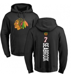 Chicago Blackhawks #7 Brent Seabrook Black Backer Pullover Hoodie