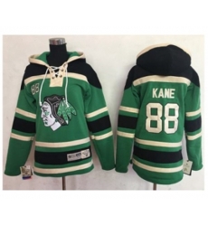 Chicago Blackhawks #88 Patrick Kane Green Sawyer Hooded Sweatshirt Stitched NHL Jersey