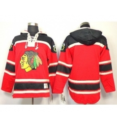 Chicago Blackhawks blank red pullover hooded