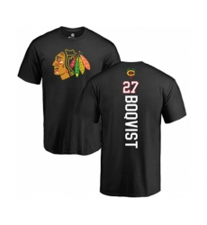 Chicago Blackhawks #27 Adam Boqvist Black Backer T-Shirt