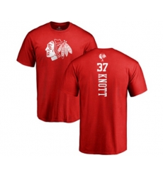 Chicago Blackhawks #37 Graham Knott Red One Color Backer T-Shirt