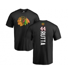 Chicago Blackhawks #44 Jan Rutta Black Backer T-Shirt