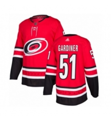 Carolina Hurricanes #51 Jake Gardiner Authentic Red Home Hockey Jersey