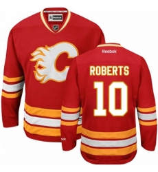 Calgary Flames #10 Gary Roberts Authentic Red Third NHL Jersey
