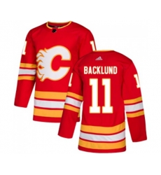 Calgary Flames #11 Mikael Backlund Authentic Red Alternate Hockey Jersey