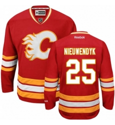 Calgary Flames #25 Joe Nieuwendyk Premier Red Third NHL Jersey