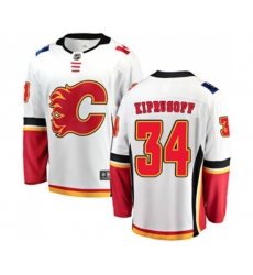 Calgary Flames #34 Miikka Kiprusoff Fanatics Branded White Away Breakaway Hockey Jersey