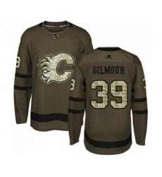 Calgary Flames #39 Doug Gilmour Authentic Green Salute to Service Hockey Jersey