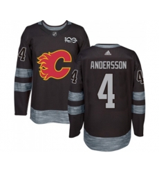Calgary Flames #4 Rasmus Andersson Authentic Black 1917-2017 100th Anniversary Hockey Jersey