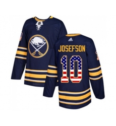 Adidas Buffalo Sabres #10 Jacob Josefson Authentic Navy Blue USA Flag Fashion NHL Jersey