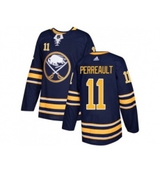 Adidas Buffalo Sabres #11 Gilbert Perreault Navy Blue Home Authentic Stitched NHL Jersey