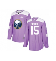 Adidas Buffalo Sabres #15 Jack Eichel Purple Authentic Fights Cancer Stitched NHL Jersey
