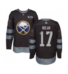 Adidas Buffalo Sabres #17 Jordan Nolan Authentic Black 1917-2017 100th Anniversary NHL Jersey