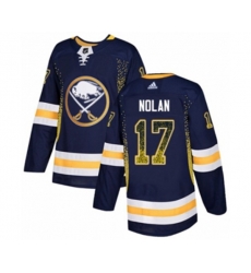 Adidas Buffalo Sabres #17 Jordan Nolan Authentic Navy Blue Drift Fashion NHL Jersey