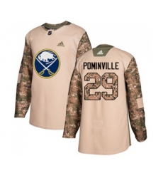 Adidas Buffalo Sabres #29 Jason Pominville Authentic Camo Veterans Day Practice NHL Jersey