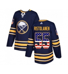 Adidas Buffalo Sabres #55 Rasmus Ristolainen Authentic Navy Blue USA Flag Fashion NHL Jersey