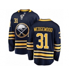 Buffalo Sabres #31 Scott Wedgewood Fanatics Branded Navy Blue Home Breakaway NHL Jersey