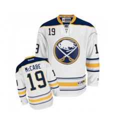 Reebok Buffalo Sabres #19 Jake McCabe Authentic White Away NHL Jersey