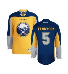 Reebok Buffalo Sabres #5 Matt Tennyson Authentic Gold New Third NHL Jersey