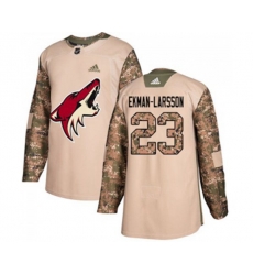 Arizona Coyotes #23 Oliver Ekman-Larsson Authentic Camo Veterans Day Practice Hockey Jersey