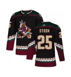Arizona Coyotes #25 Thomas Steen Premier Black Alternate Hockey Jersey