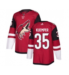 Arizona Coyotes #35 Darcy Kuemper Authentic Burgundy Red Home Hockey Jersey