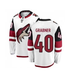 Arizona Coyotes #40 Michael Grabner Authentic White Away Fanatics Branded Breakaway Hockey Jersey