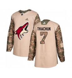 Arizona Coyotes #7 Keith Tkachuk Authentic Camo Veterans Day Practice Hockey Jersey
