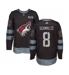 Arizona Coyotes #8 Nick Schmaltz Authentic Black 1917-2017 100th Anniversary Hockey Jersey