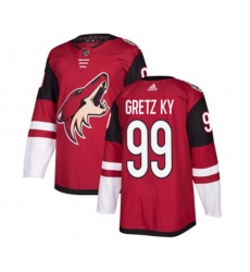 Arizona Coyotes #99 Wayne Gretzky Authentic Burgundy Red Home Hockey Jersey