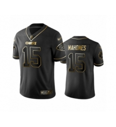 Kansas City Chiefs #15 Patrick Mahomes Limited Black Golden Edition Football Jersey