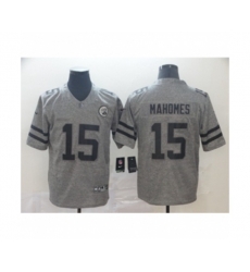 Kansas City Chiefs #15 Patrick Mahomes Limited Gray Rush Gridiron Football Jersey
