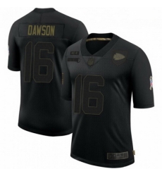 Kansas City Chiefs #16 Len Dawson Black 2020 Salute To Service Limited Jersey